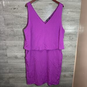 NWT Ralph Lauren Purple Dress Bright Sleeveless Popover Plus Size 3X